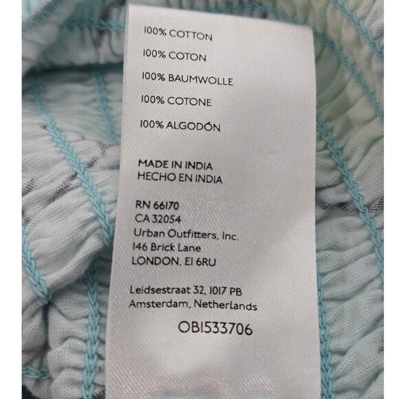 Urban Outfitters Blue Doodle Printed Short Sleeve Crop Top Women's Medium - Picture 7 of 7